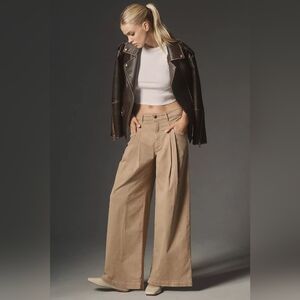 Maeve Oversized Wide-Leg Chino Trousers